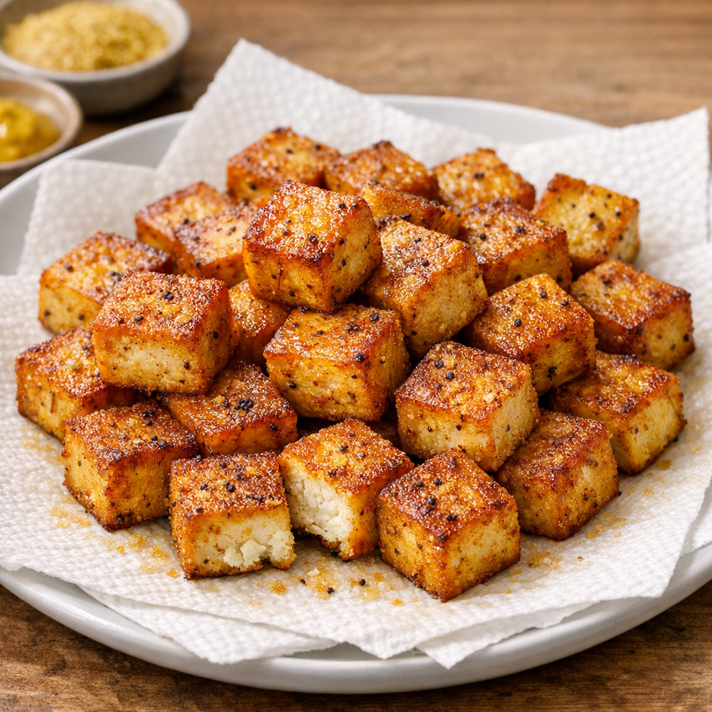 Savory Pan-Fried Tofu Paneer-Style Cubes