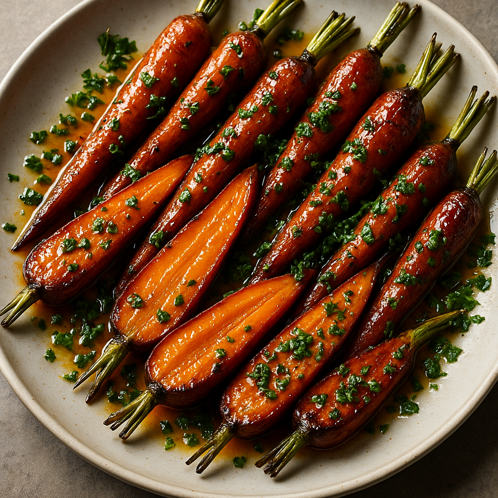Honey-Glazed Roasted Carrots with Carrot-Top Gremolata